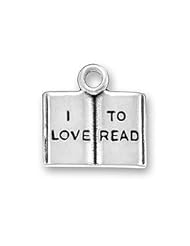 Sterling Silver Open Book With Words I Love To Read Charm