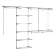 Rubbermaid 3H89 Configurations 4-to-8-Foot Deluxe Custom Closet Kit, Titanium
