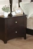 Bedroom Nightstand Contemporary Style in Cappuccino Finish