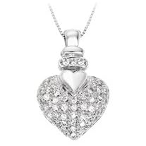 14kt. White Gold, 1 4 ct. tw. Diamond Heart Pendant by Fred Meyer Jewelers