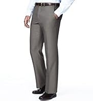 Active Waistband Straight Fit Flat Front Travel Trousers