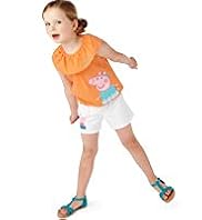 2 Piece Cotton Rich Peppa Pig Top & Shorts Outfit