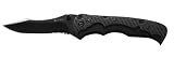 Columbia River Knife & Tool My Tighe Folding Knife Black Plain Recurved Blade/Dual Thumb Stud Opti Fast Assisted Opening 3.625 Stl w/Zytel scales Box
