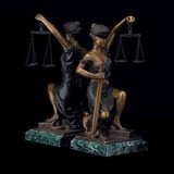 Executive Lawyer Gift Kneeling Lady Justice Bookends