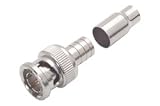 75 Ohm Coaxial Connector, BNC Plug, 2 Pc. Crimp for RG59 Cable