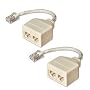 NETWORK PAIR SPLITTER, 10BASE-T, CAT5, 2 PACK
