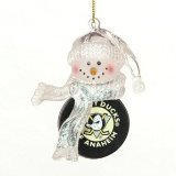 Anaheim Mighty Ducks 2.5" Acrylic Basketball Snowman Holiday Ornament - NHL Hockey