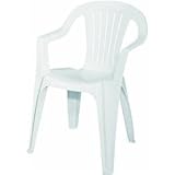 IMAGE OF Adams Mfg Co Wht Low Back Chair 8235-48-3700 Resin Patio Chairs
