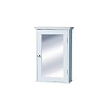 Shaker White Wood Bathroom Cabinet with Mirror Doorby FURNISHING4U