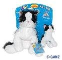 Webkinz Virtual Pet Plush - Kinz Klip - BLACK & WHITE CAT
