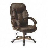 Espresso w, Cocoa Frame Office Star Work Smart Executive Glove Soft Leather Chair with Coated Finish Base