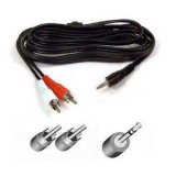 12ft Multimedia Y Adapter 3.5mm Plub To 2 Rca Plugs Black