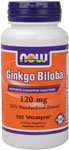 Ginkgo Biloba by NOW Foods - Herbs (120 mg - 100 Vegetarian Capsules)