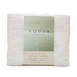 Aquis Microfiber Body Towel, Waffle, White (29 x 55-Inches)
