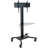 Peerless SmartMount Universal Flat Panel TV Cart SR560G - Cart for LCD / plasma panel - cold-rolled steel, tinted glass - black - screen size: 32 - 60