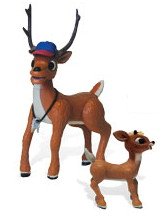 21VbkF9S%2B%2BL Rudolph the Red Nosed Reindeer Comet and Fireball Action Figure Set