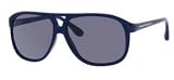 Marc By Marc Jacobs Women's MMJ 298-S MMJ298S Navigator Sunglasses,Blue Frame/Grey Lens,One Size