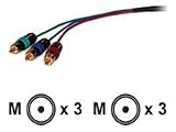 Impact Acoustics - Video cable - component video - 26 AWG - RCA (M) - RCA (M) - 30 ft - double shielded coaxial - black