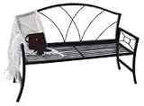 Outdoor Living : BENCH LOTUS LTHR BLK