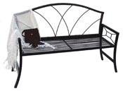 BENCH LOTUS LTHR BLK