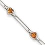 14k White Gold 2.9ct. Citrine Bracelet - 7.25 Inch - Lobster Claw - JewelryWeb
