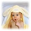 Hooded Towel Bunny - Yellow by Frog Kiss Designs