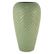 NOVICA Celadon ceramic vase, 'Green Leaf'