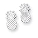 Sterling Silver Pineapple Post Earrings - title=