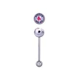 Boston Red Sox 316L Stainless Steel Belly Ring - 14G - 5/8 Inch Bar Length - Sold Individually