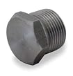 Industrial Grade 1MNF5 Hex Head Plug, 1/2 In, Threaded, Blk Steel