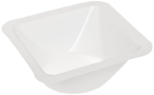 Heathrow Scientific HD1420BB Polystyrene Medium Standard Weighing Boat, 85mm Length x 85mm Width x 24mm Depth, White/Antistatic (Pack of 500)