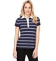 Pure Cotton Striped Polo Shirt