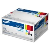 Samsung CLT-P407C/XAA Value Pack - Black, Cyan, Magenta, Yellow 1 each (CLP-325W, CLX-3185, CLX-3185FW)