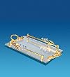 24k Gold Mirror Tray Decorated with Swarovski Crystals