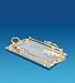 24k Gold Mirror Tray Decorated with Swarovski Crystals