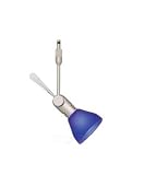 Alfa Lighting SP728-STN-BLU Mercury Quick Jack Directional Low Voltage MR16 Lampholder - Satin Nickel with Blue Glass