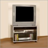 Ameriwood Industries 16621-GUS - Gusdorf Collection 36 Wide TV Stand - Black/Silver