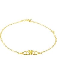 10K Yellow Butterfly Cz Birthstone Bracelet With Box November Bracelet With Box