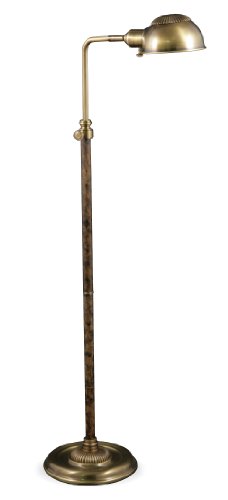 Lighting Enterprises F-6731 Antique Brass with Faux Textured Finish Floor Lamp