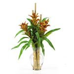 Nearly Natural 1078-AB Triple Bromeliad Liquid Illusion