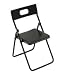 Dollhouse Miniature Black Metal Folding Chair