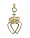 10 Karat Yellow Gold Celtic Crowned Heart Pendant