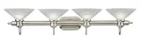 IMAGE OF Westinghouse 69228 - 4 Light Brushed Nickel Wall Bracket Light Fixture