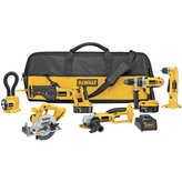 DeWalt DC6PAKRAR Factory Reconditioned 6 Piece Kit with DW960 Right Angle Drill by 