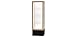 Monarch Series Floor Display Case Base Color: Black Marble, Frame Color: Champagne Gold, Case Backing: White Laminate