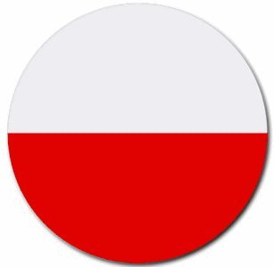Poland Flag Round Mouse Pad