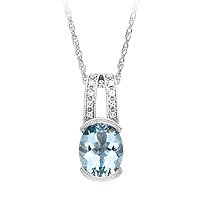 14kt. White Gold, Aquamarine Fashion Pendant by Fred Meyer Jewelers