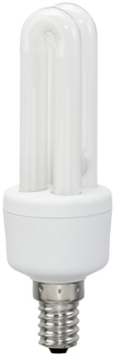 Siena 102762 Energiesparlampe Standardform 30mm Durchmesser 7W E14 340 Lumen 2-Rohr 220-240V 50HZ, ca.8000h, 2700K Energieeffiziensklasse A