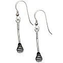 Silver Lacrosse Stick Earrings