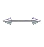 14 Gauge 3/4 - Solid 14kt White Gold SPIKE Straight Barbell